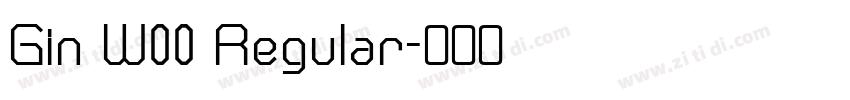 Gin W00 Regular字体转换